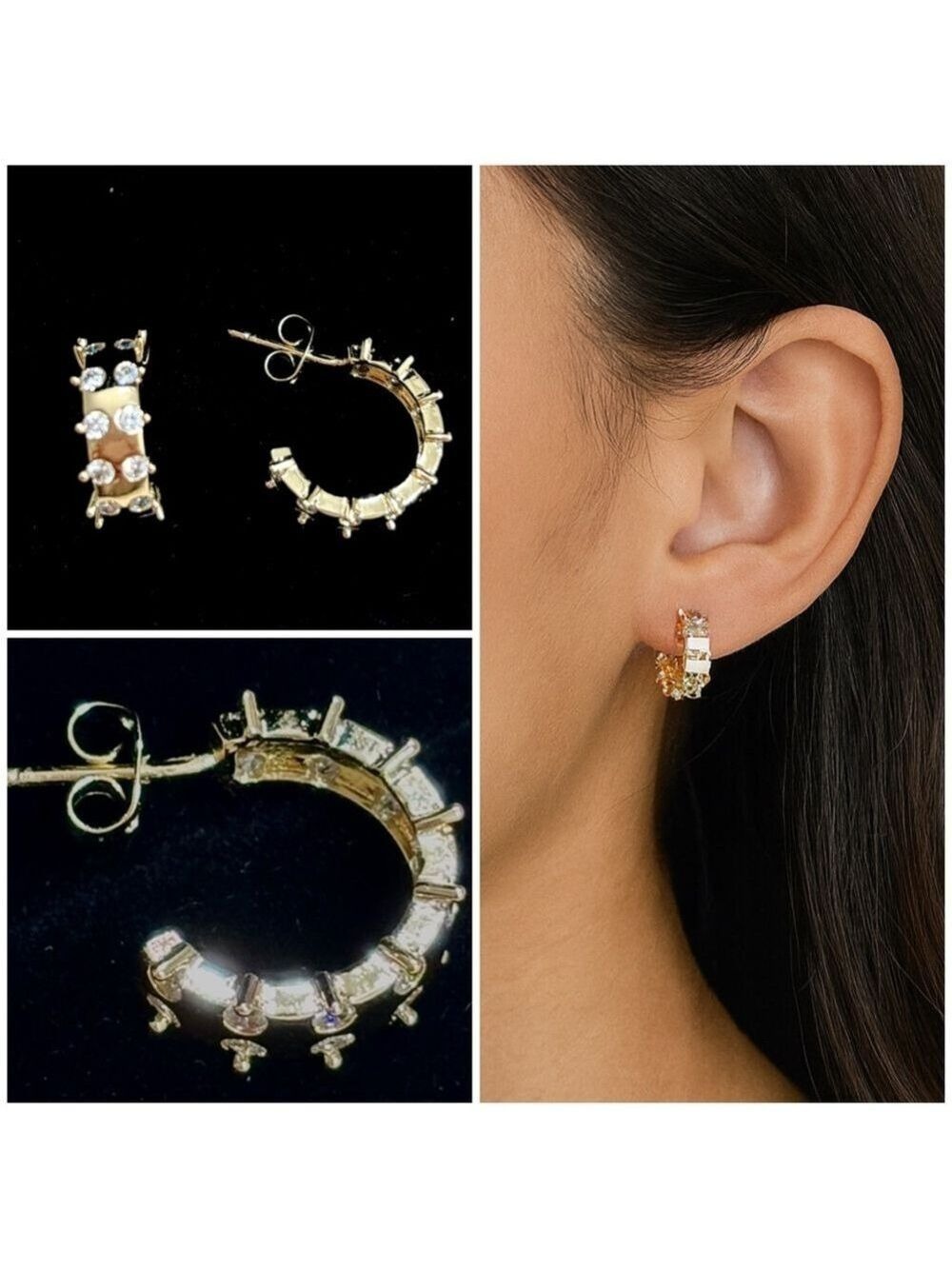 Pretty Bird Jewelry Elegant Gold Huggies Earrings - Picture 1 of 3